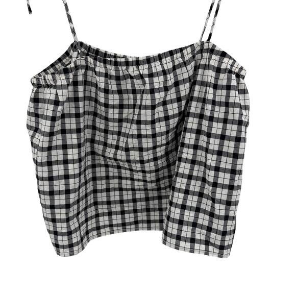 Everlane The Flowy Cami in black white gingham Size XL - Picture 6 of 7